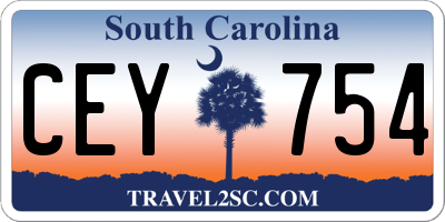 SC license plate CEY754
