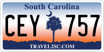 SC license plate CEY757