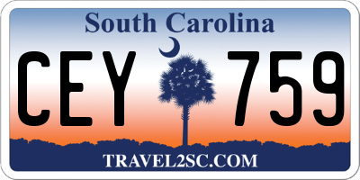SC license plate CEY759