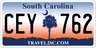 SC license plate CEY762