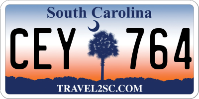 SC license plate CEY764