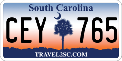 SC license plate CEY765