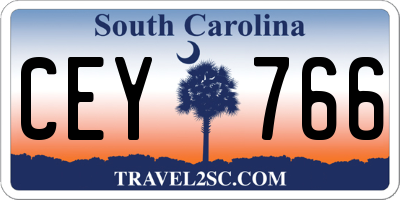 SC license plate CEY766