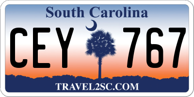 SC license plate CEY767