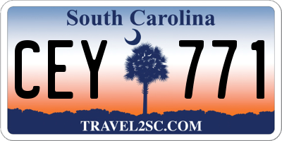 SC license plate CEY771