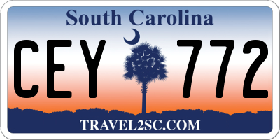 SC license plate CEY772