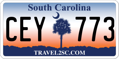 SC license plate CEY773