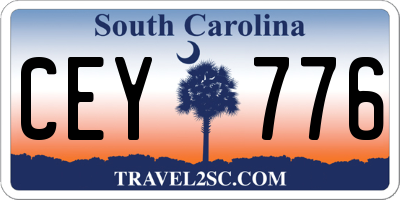 SC license plate CEY776