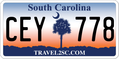 SC license plate CEY778