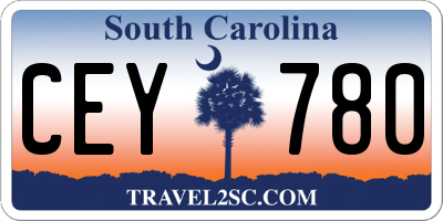 SC license plate CEY780