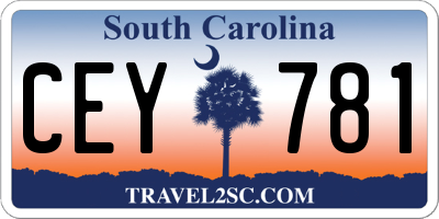 SC license plate CEY781