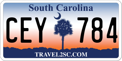 SC license plate CEY784