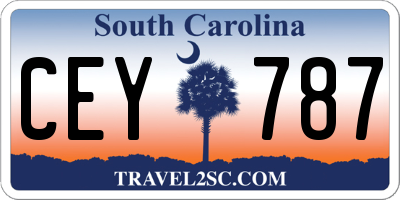 SC license plate CEY787
