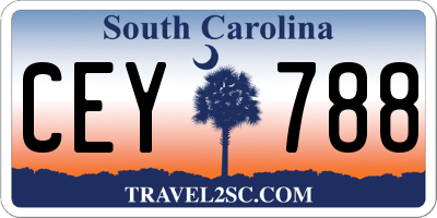 SC license plate CEY788