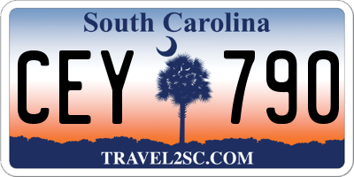 SC license plate CEY790