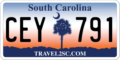 SC license plate CEY791