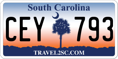 SC license plate CEY793