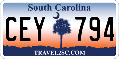 SC license plate CEY794