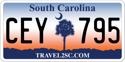 SC license plate CEY795