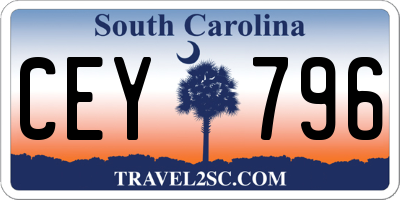 SC license plate CEY796