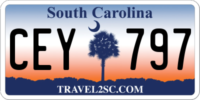 SC license plate CEY797