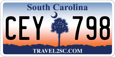 SC license plate CEY798