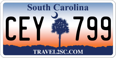 SC license plate CEY799