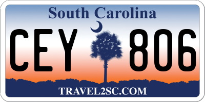 SC license plate CEY806