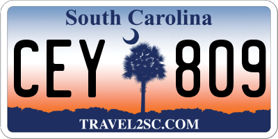SC license plate CEY809