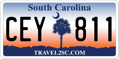 SC license plate CEY811