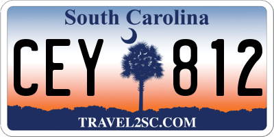SC license plate CEY812