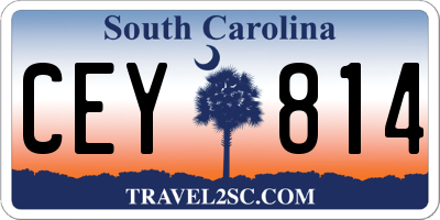 SC license plate CEY814