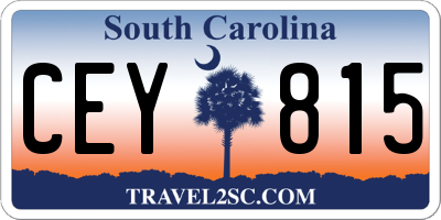 SC license plate CEY815