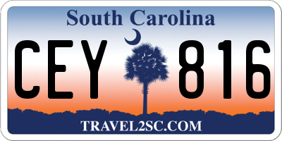 SC license plate CEY816