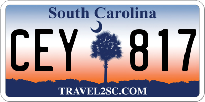 SC license plate CEY817