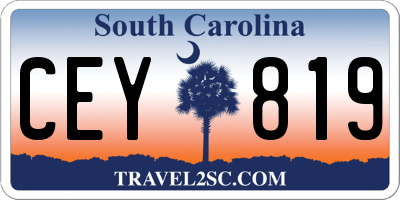 SC license plate CEY819