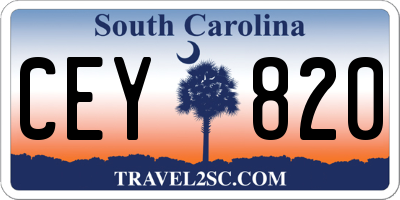 SC license plate CEY820