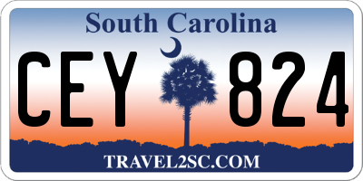SC license plate CEY824