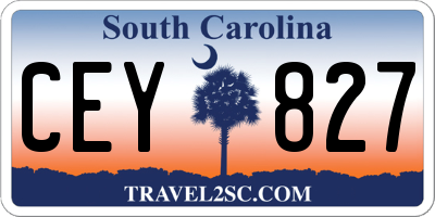 SC license plate CEY827