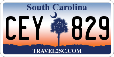 SC license plate CEY829