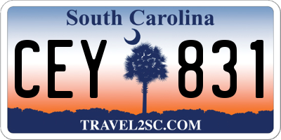 SC license plate CEY831