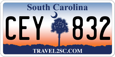 SC license plate CEY832