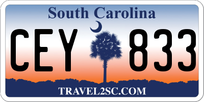 SC license plate CEY833
