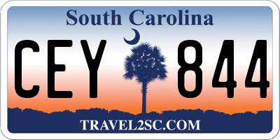 SC license plate CEY844