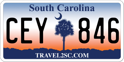 SC license plate CEY846
