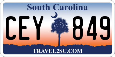 SC license plate CEY849