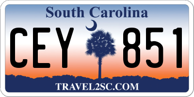 SC license plate CEY851