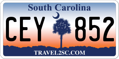 SC license plate CEY852