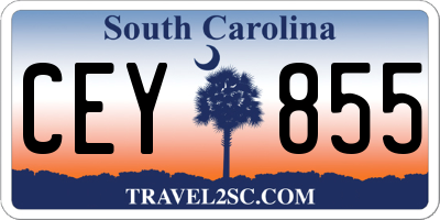 SC license plate CEY855