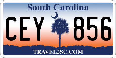 SC license plate CEY856